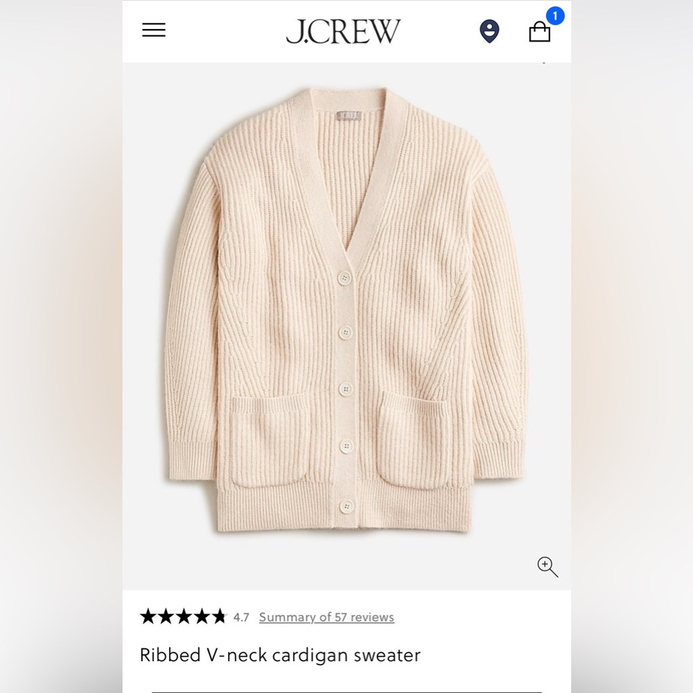 Cotton Alpaca blend J.Crew sweater NWOT